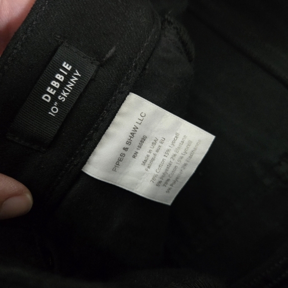 Veronica Beard Debbie 10" Ankle-Crop Skinny Jean Black Raven Button Fly Size 26 - Picture 6 of 8